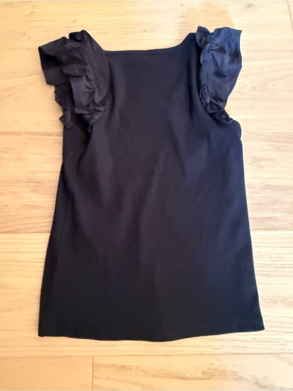 Old Navy Black Ruffle-Sleeve Tank Top - Picture 5 of 6